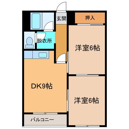 ﾆｭｰｻﾝﾊｲﾂの物件間取画像